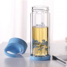 玻璃杯双层耐热杯子男女创意便携水杯办公泡茶带过滤带盖