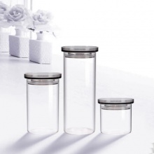 高硼硅耐热玻璃艾米多用密封瓶 储物罐三件套装