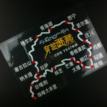 新款穿越西藏线路图 个性汽车贴纸 赛道图 反光赛道 地图贴 车贴