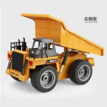 6通道合金工程车自卸车2.4G无线遥控带灯光音乐