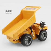6通道合金工程车自卸车2.4G无线遥控带灯光音乐