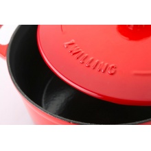 双立人圆形炖锅红色24cm