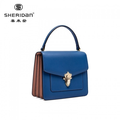 SHERIDAN 喜来登 新款时尚链条小方包百搭斜跨包女士手提包NL181137S 蓝色