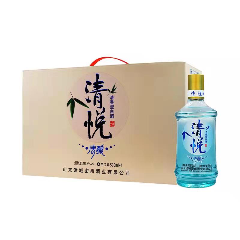 密州春 40.8度清悦.清酿 清香型白酒 500ml 55元/瓶 4瓶/箱