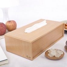 长方形实木纸巾盒家用客厅欧式木质抽纸盒创意办公纸抽盒